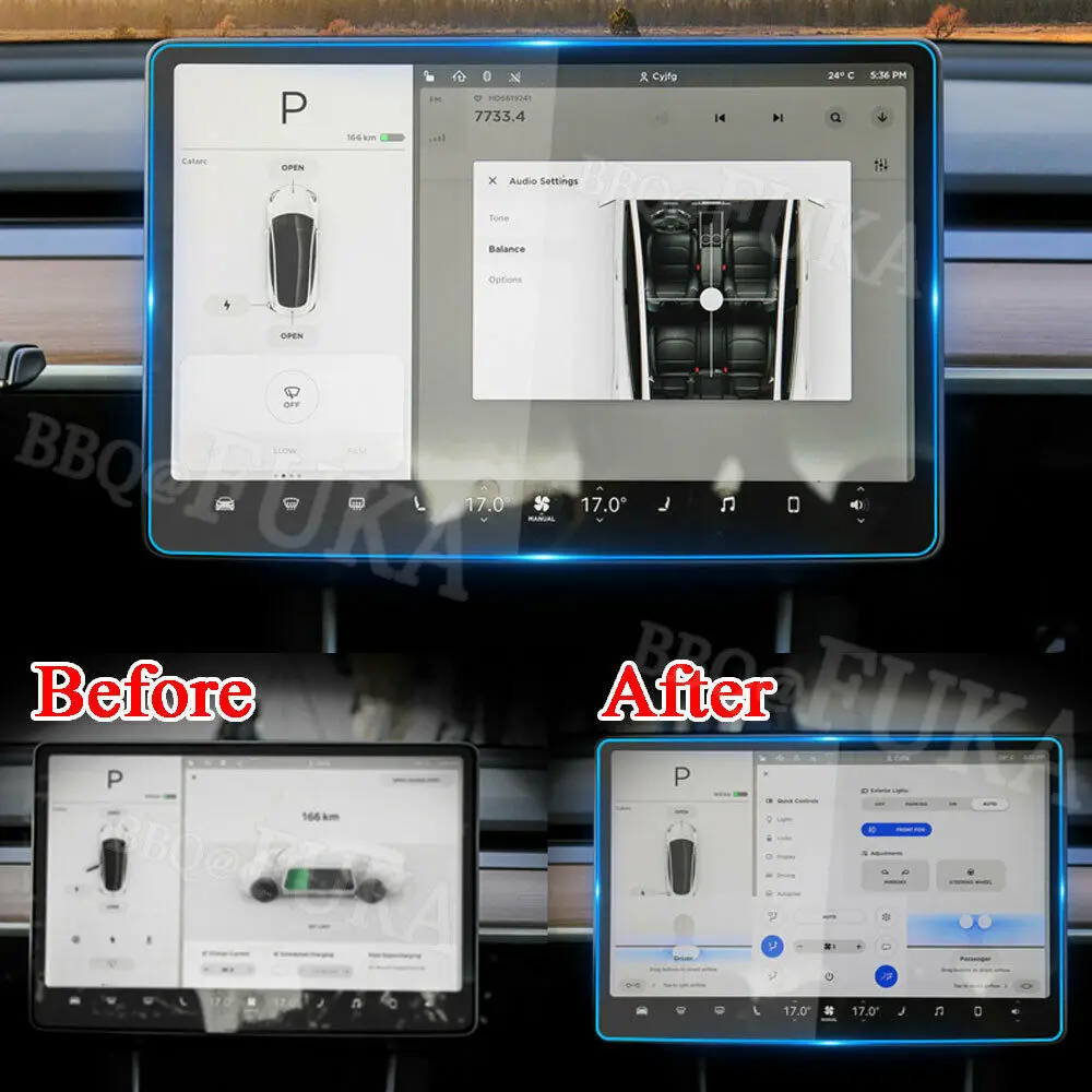 15&quot Car Console GPS Navigation Screen Anti Scratch Clear Film For Tesla Model 3 accessary | Автомобили и мотоциклы