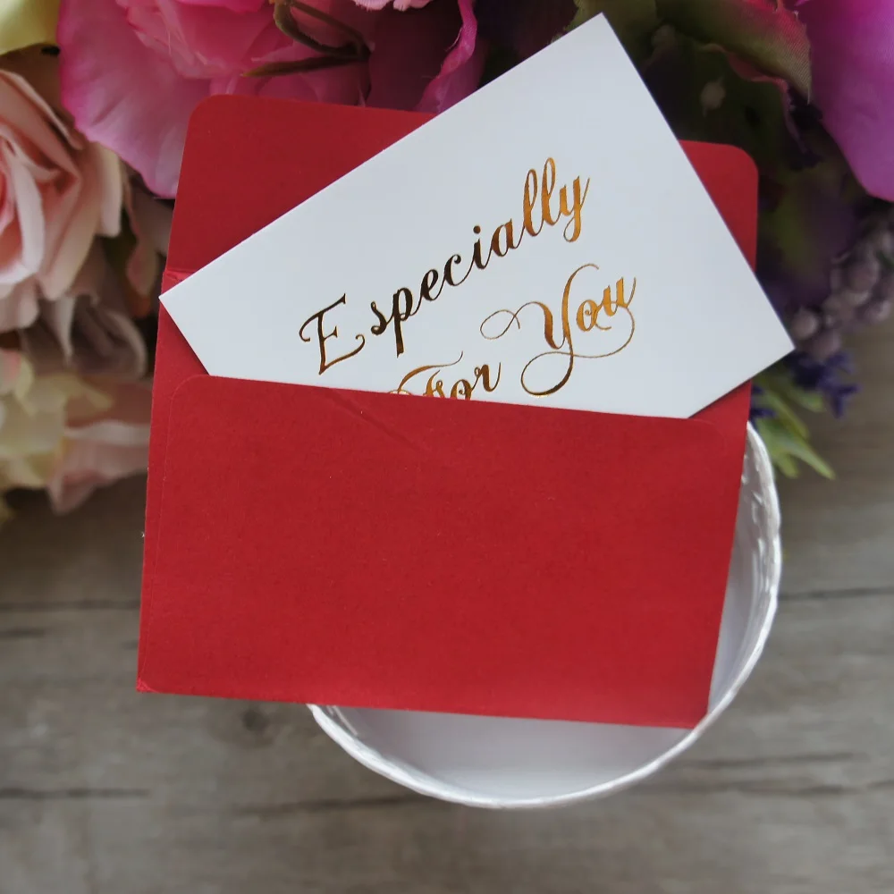 Многофункциональные мини-карты 25 шт. специально для вас золотой с красным