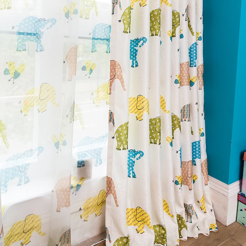 2018 г. Cortinas Dormitorio для мальчиков и девочек детская комната Спальня сидя Шторы