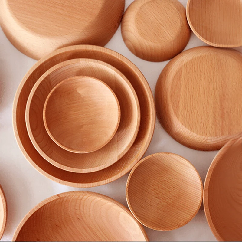 Набор из 3 предметов Бук деревянная посуда тарелки Европейский Стиль Искусство