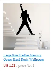 Винтаж Фредди Меркури Queen Band музыка рок виниловые наклейки обои для украшения комнаты спальни настенный декор гостиной