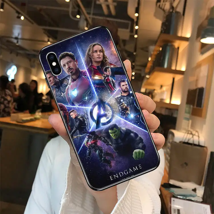 TPU Marvel DC Comics железные человеческие Мстители Endgame Thanos Мягкий ТПУ чехол для iPhone X SE 5 5S 6 6 S Plus 7 8 Plus XR XS MAX - Цвет: TPU