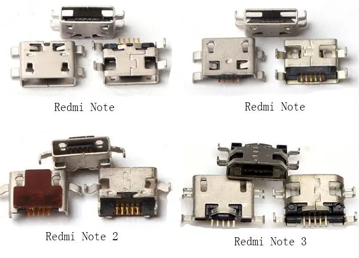 2 шт./лот для Xiaomi Redmi note note2 note3 note4 note4X note5A micro usb-коннектор зарядки штепсельная вилка