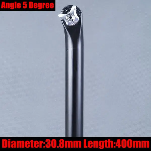 5 Degrees 30.8X400mm Угол 5/20 градусов глянцевый полный UD углеродного волокна сиденье велосипеда Велосипедное Сиденье Дорога MTB велосипед части 27,2/30,8/31,6*400 мм - Цвет: 5 Degrees 30.8X400mm