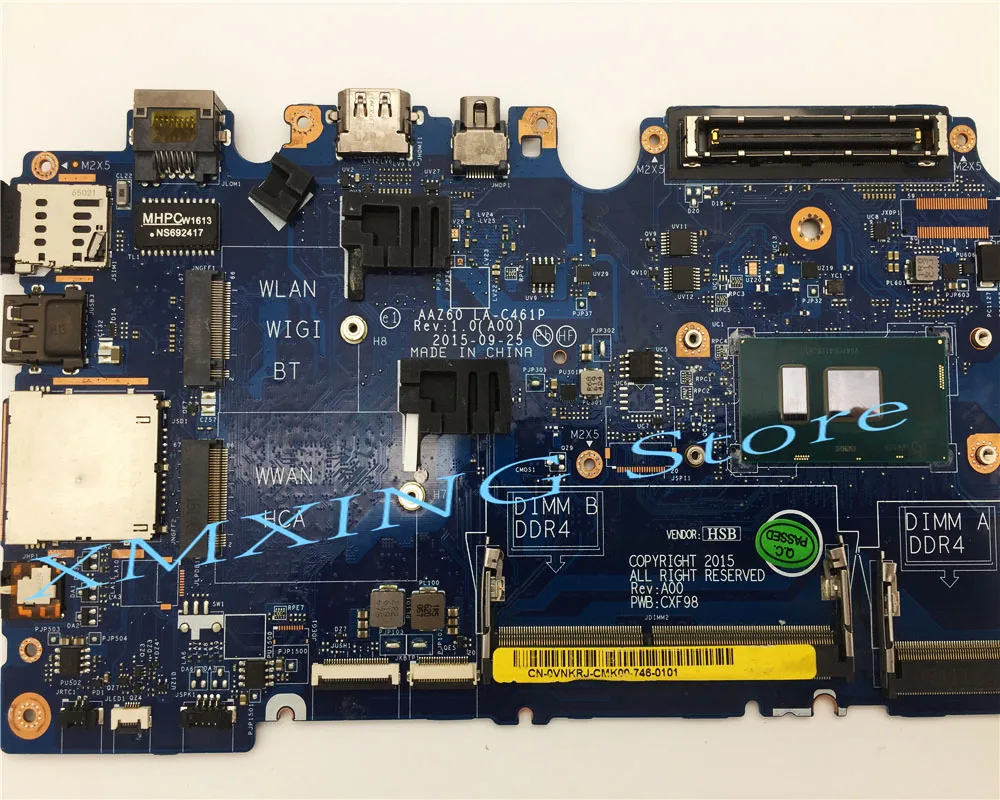 Fulcol для DELL Latitude 7470 E7470 Материнская плата ноутбука I7-6600U LA-C461P CN-0VNKRJ 0 VNKRJ протестированная работа