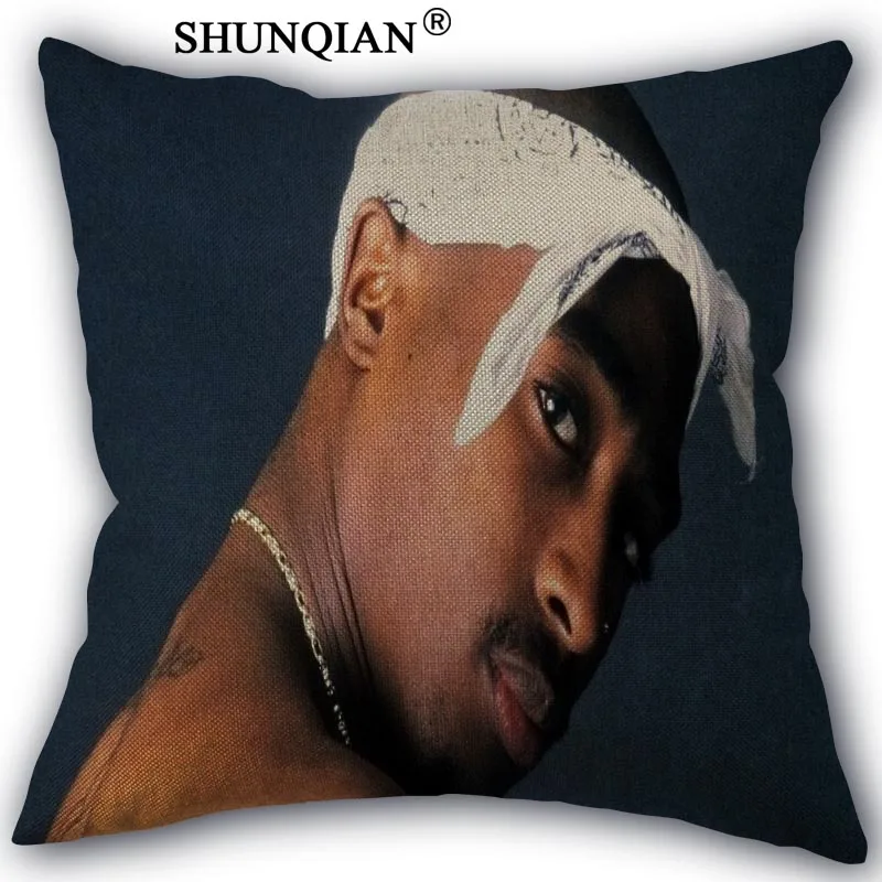 Pillowcase Новые льняные и хлопковые наволочки для телефона с изображением Тупака банные полотенца покрывало домашний текстиль декоративная наволочка индивидуальный подарок 45х45см наволочка с одной стороны - Цвет: Pillowcase