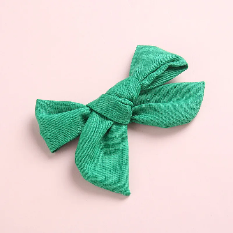 1 шт. однотонный аксессуар для волос из хлопка и льна | Детская одежда обувь