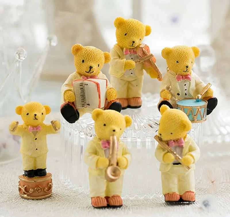 Различные наборы с милым медведем из мультфильма 3D магниты на холодильник