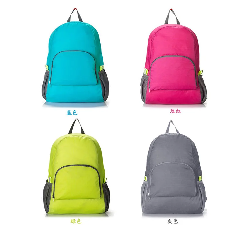 Портативные модные повседневные дорожные рюкзаки на молнии однотонная