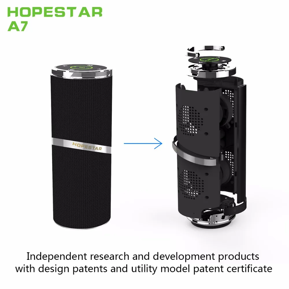 Hopestar A7 портативная ручка Bluetooth динамик беспроводной громкий динамик Саундбар двойной бас MP3 стерео Поддержка USB динамик s FM AUX
