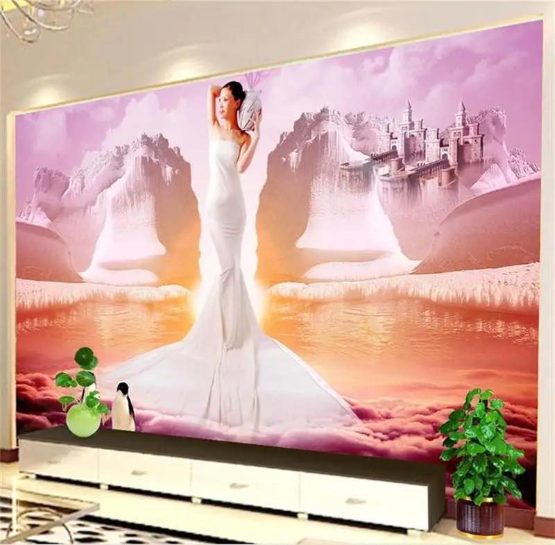 3d комната обои на заказ Фреска Нетканая Наклейка стену Антарктика Китай Красота