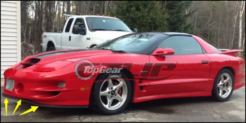 Бампер для губ отражающая средства ухода за губами для Pontiac Firebird/Trans Am передний спойлер юбка TopGear друзья настройки вида/средства ухода за кожей комплект/полосы