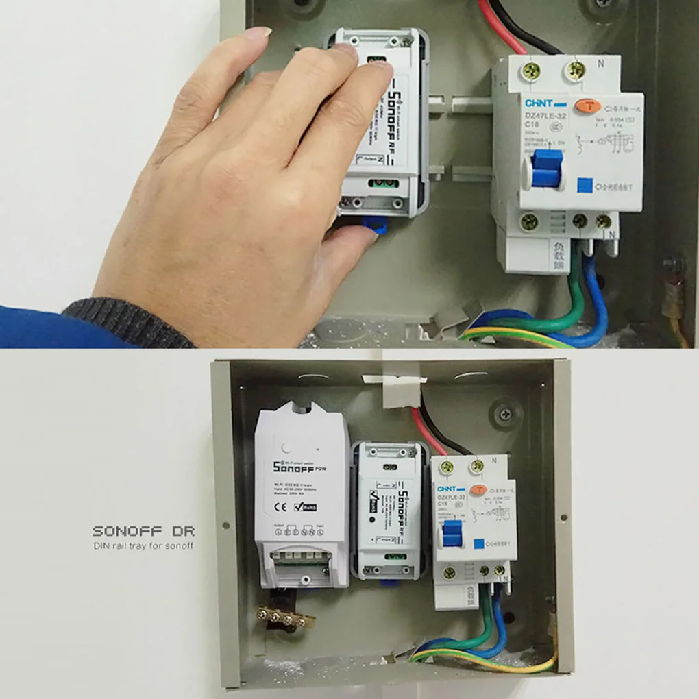 Интеллектуальный выключатель света Sonoff DR DIN Rail регулируемая Монтажная рейка
