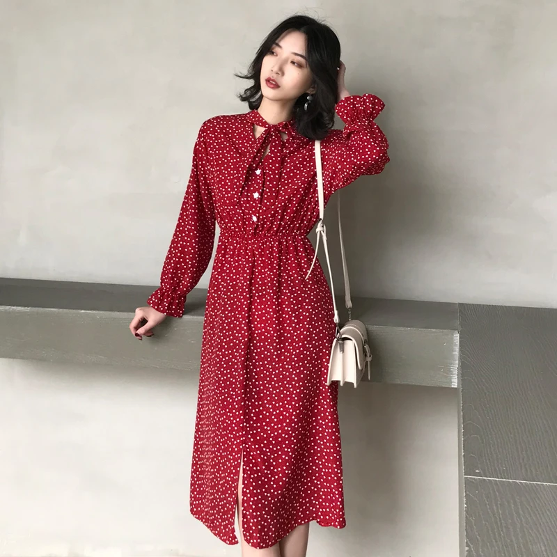 Шифоновое элегантное платье для женщин 2020 Новое поступление повседневные платья