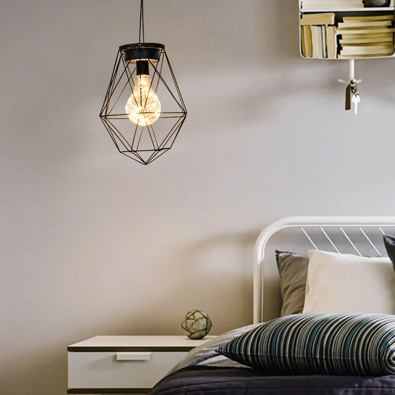 LED Creative Geometric Small Night Light Iron Copper Wire edrooom Dormitory Beside Lamp Home Decoration Table Luminary | Лампы и