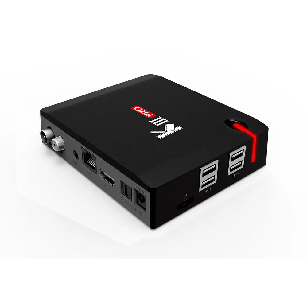 Комбинированная ТВ приставка Mecool KIII PRO декодер DVB S2/DVB T2/DVB C Android 7.1 3 Гб/16 Гб