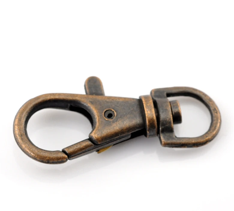 

Zinc Metal Alloy + Alloy Key Chains Key Rings Lobster clasp Antique Copper 3.8cm(1 4/8") x 17mm( 5/8"), 3 PCs new