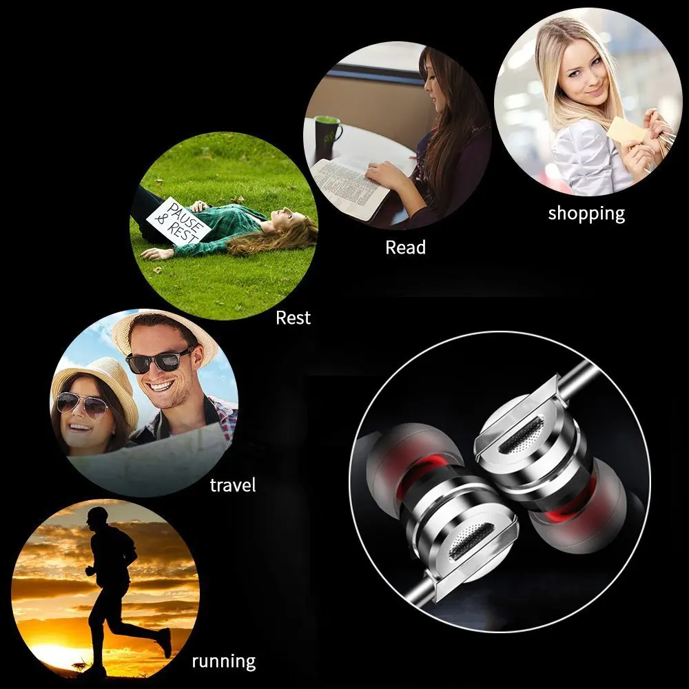 Наушники глубокий бас звук-вкладыши гарнитуры высокочувствительный микрофон и