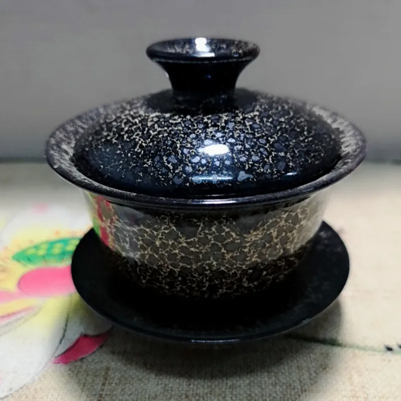 Фарфоровый набор чайных чашек Gaiwan Da Hong Pao Tie GuanYin чайная супница Молочный Улун чайная миска чайник керамика Цзиндэчжэнь красочные Temmoku