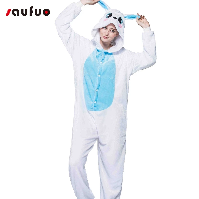 Kigurumi комбинезон в виде кролика Хэллоуин мультфильм пижамы забавные аниме