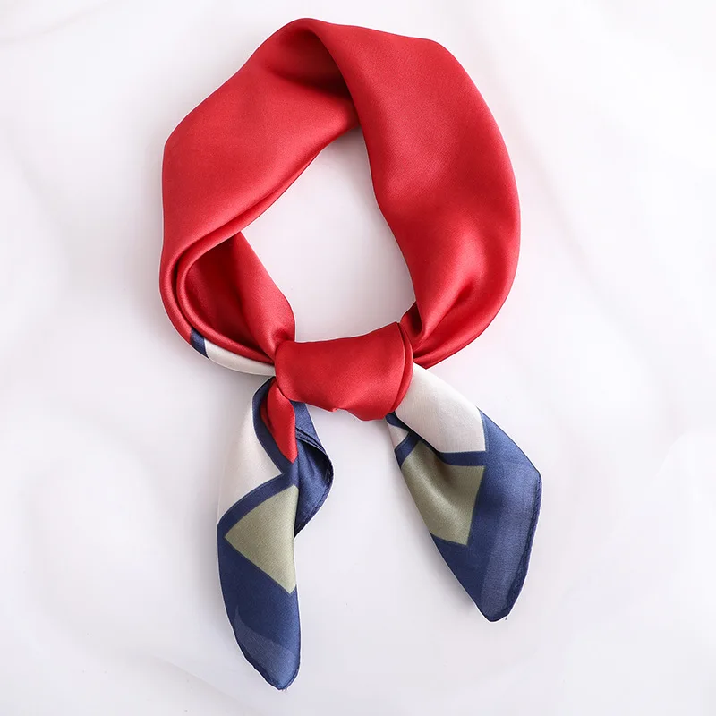 5 видов цветов роскошный квадратный шарф мягкий галстук для волос Чистый Простой