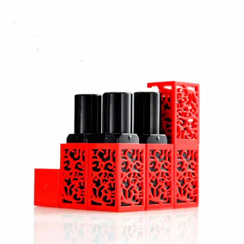 Empty Cosmetic Containers Lipstick Tube with Hollow Carved Tubes DIY 12.1mm Cream Jars Refillable Packaging | Красота и здоровье