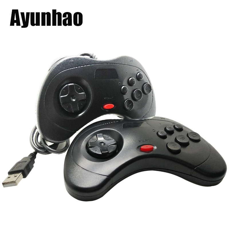 1 шт. USB игровой контроллер 6 кнопок для SEGA Genesis/MD2 Y1301 игровой джойстик держатель для ПК MAC Mega Drive геймпад