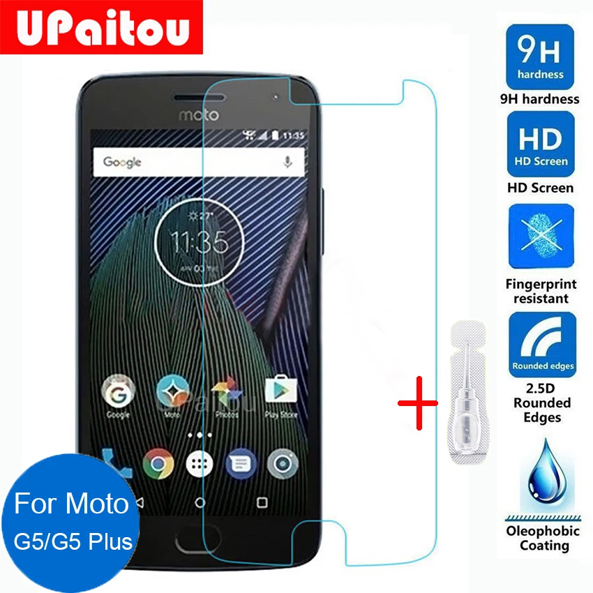 UPaitou Экран протектор для Motorola Moto G5 Plus закаленное Стекло 2 5 с уровнем твердости 9 h