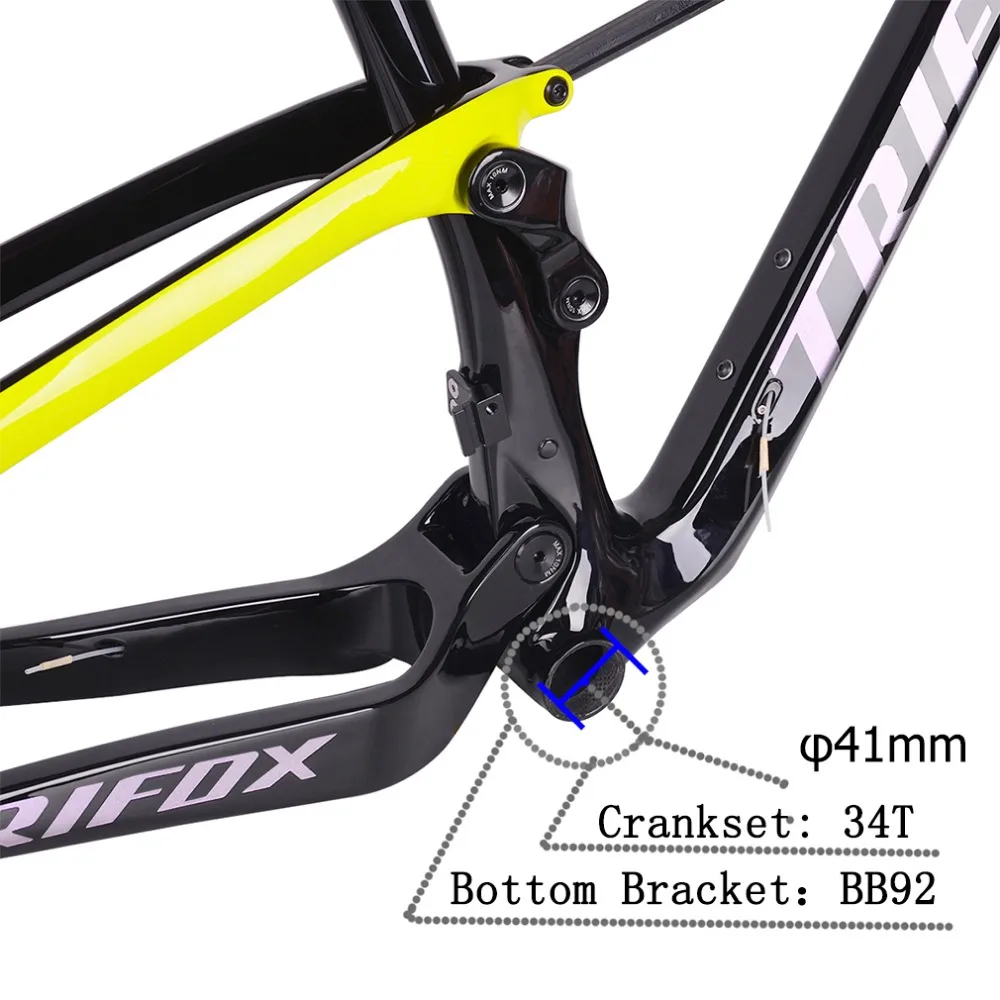 TRIFOX рама карбоновая для горного велосипеда 29er Подвеска MTB велосипедная Рама T700 UD