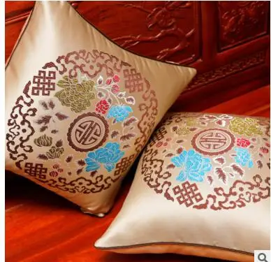 

classical embroidery jacquard cushion cover traditional floral style pillowcase throw pillow cover home decoration