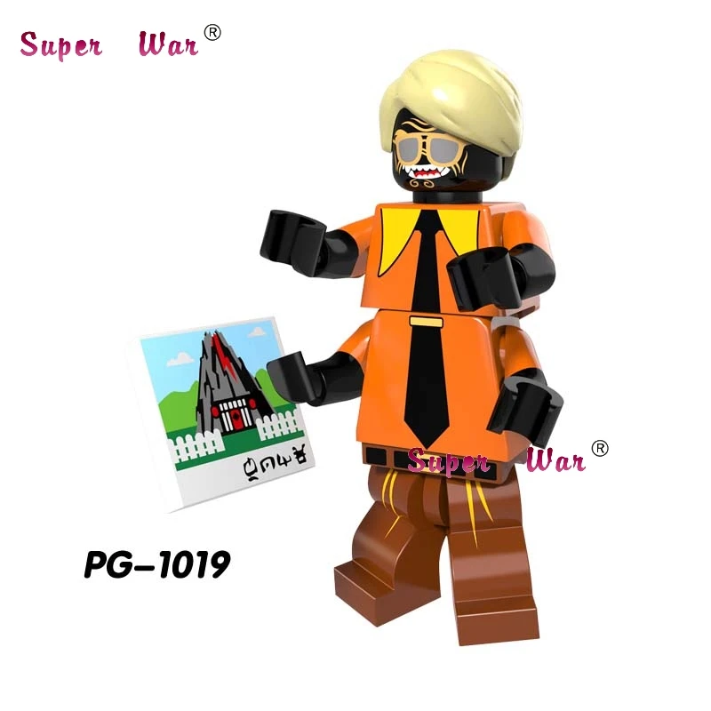 pg1019 Одиночный DC Comics Постер "Супергерои" Бэтмен флэш Супергерл строительные блоки кирпичи игрушки для детей - Цвет: pg1019