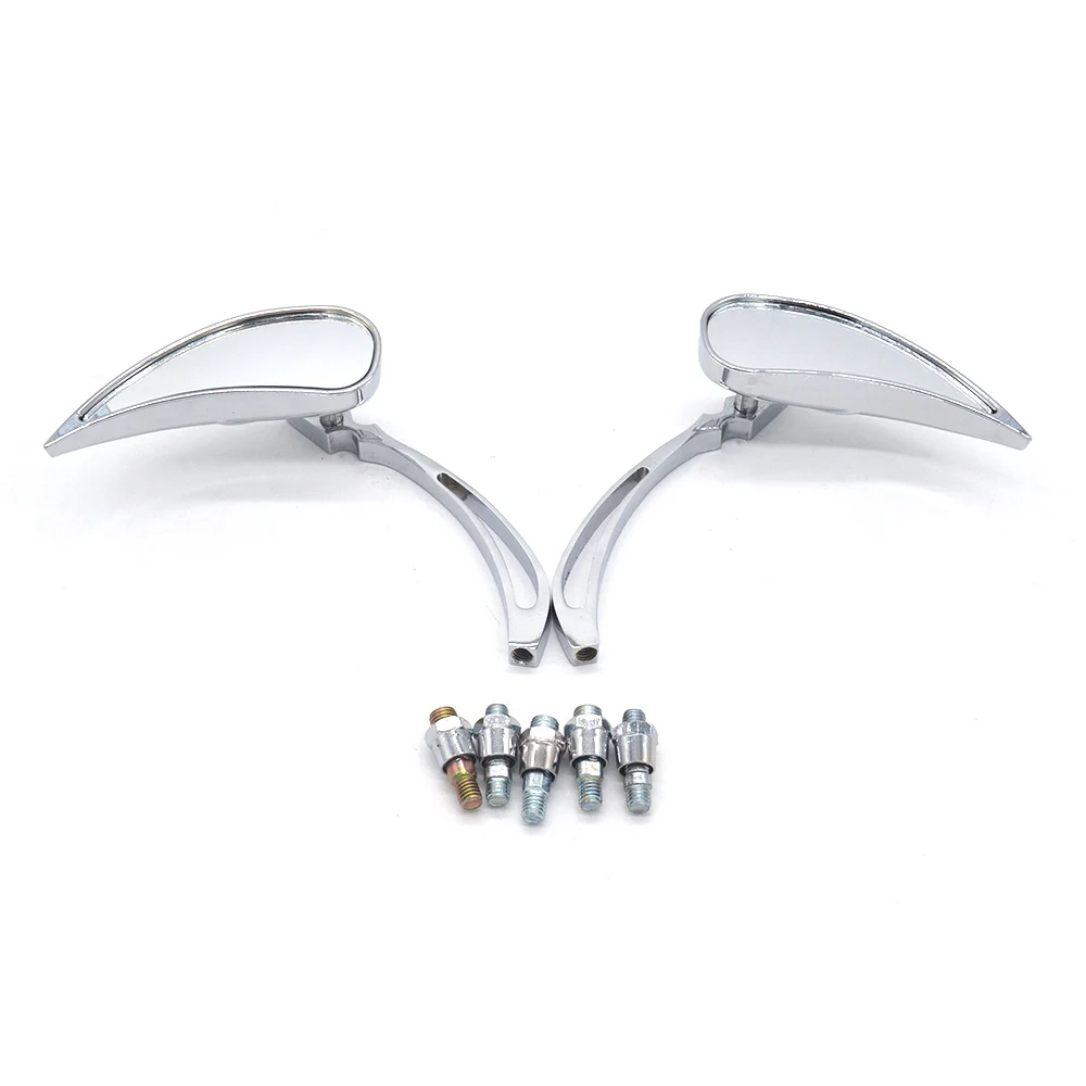 

Мото мотоциклетные каплевидные зеркала заднего вида для Harley Cruiser Chopper, зеленые, белые зеркала на заказ, автомобильный детектор