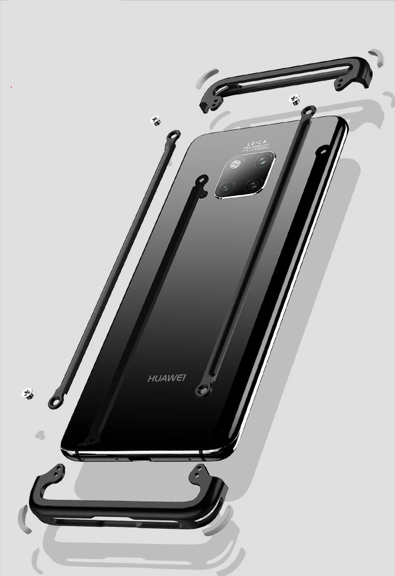Oatsbasf Алюминиевый металлический бампер чехол для huawei mate 20/Pro/X/RS Porsche Дизайн Мода подушка безопасности Защита от падения Чехол