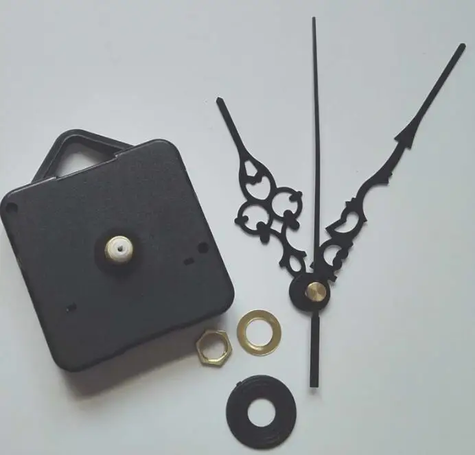 

18mm shaft DIY Clock Mechanism Parts Classic Hanging Black Quartz Watch Wall Clock Movement with hook Simple stylish design