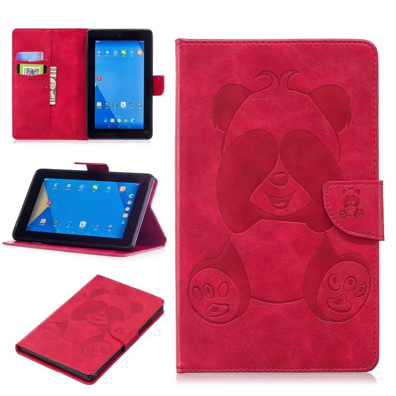 Умный чехол-книжка для Amazon Kindle Fire 7 2017 2015 выпущенный &quotЧехол-Кошелек Etui funda Panda Case |