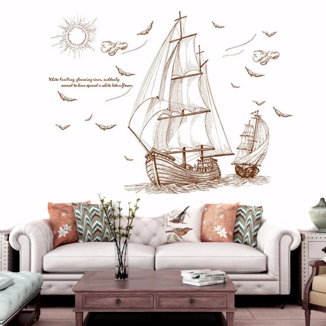 Самодельная Съемная настенная виниловая наклейка с изображением пиратского