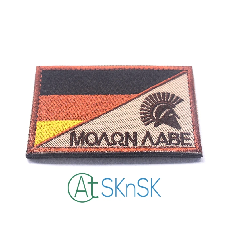 1 шт. Немецкий флаг и Спартанские вышитые значки нашивки с национальным флагом