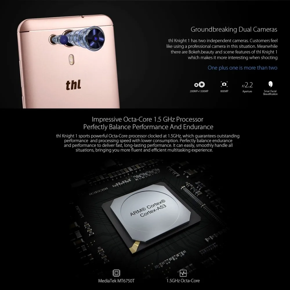THL Knight 1 LTE 4G смартфон 3 ГБ + 32 5 дюймов ips экран Android 7 0 телефон MTK6750T Восьмиядерный ГГц
