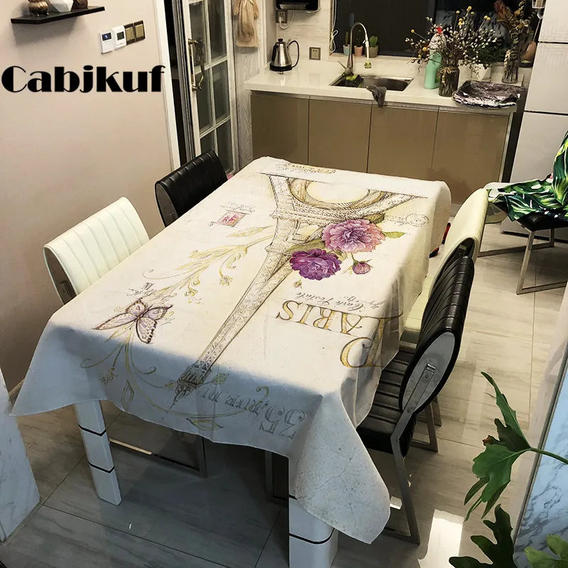 Архитектурный Пейзаж Растения узор полиэстер ПВХ скатерти декоративные