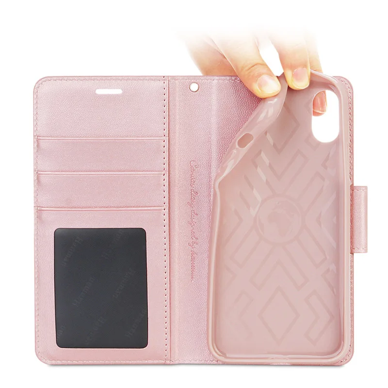 For Apple iphone XS Max Case Original Hanman Leather Wallet Flip Cover for X XR Plus Mobile Phone Bags Coque | Мобильные телефоны и