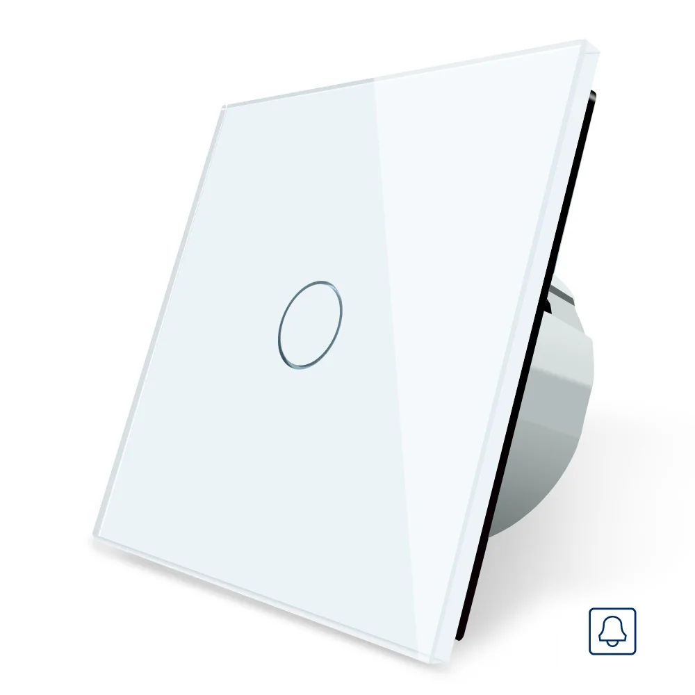 Выключатель дверной Livolo со стеклянной панелью 110 ~ 250 В 5 А|crystal glass switch panel|switch