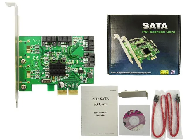 Marvell чипсет с 4 портами SATA 6 Гбит/с PCI-Express контроллер карта PCI-e на 3 0 конвертер