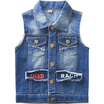 Boys Fashion Denim Vests Autumn Children Casual Cowboy Waistcoats Child Girls Jeans Outdoor Vest Waistcoat