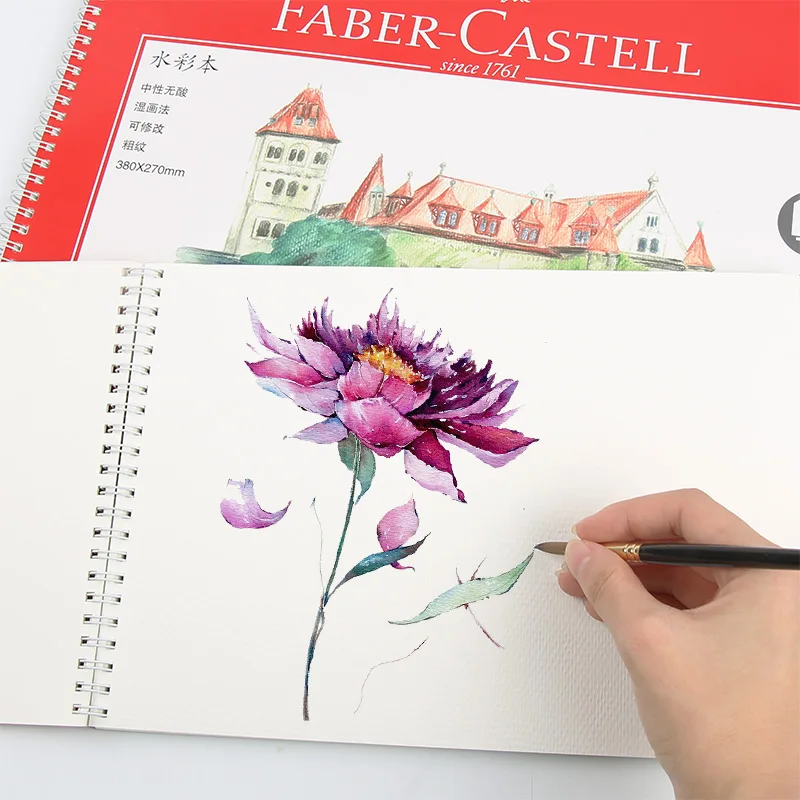 Бумага для рисования акварелью Faber Castell 16k 8k скетчборд профессиональная цветная