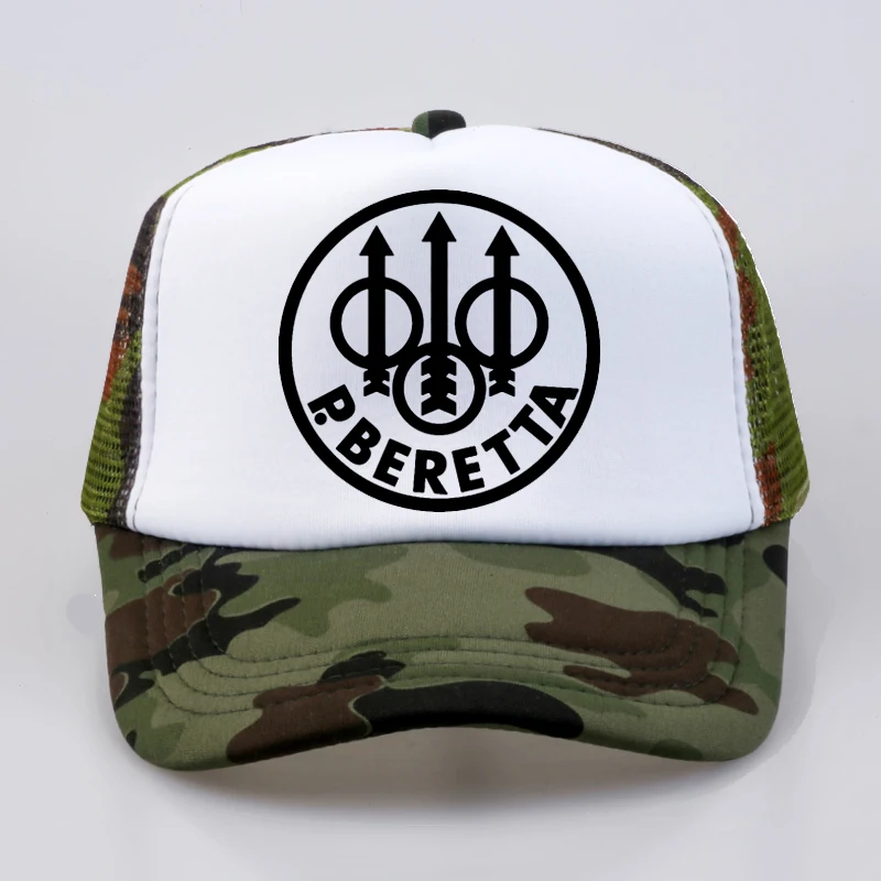 

Military fan Beretta Gun Logo cap Summer Fashion Baseball Caps Fashion Men Women mesh trucker hat