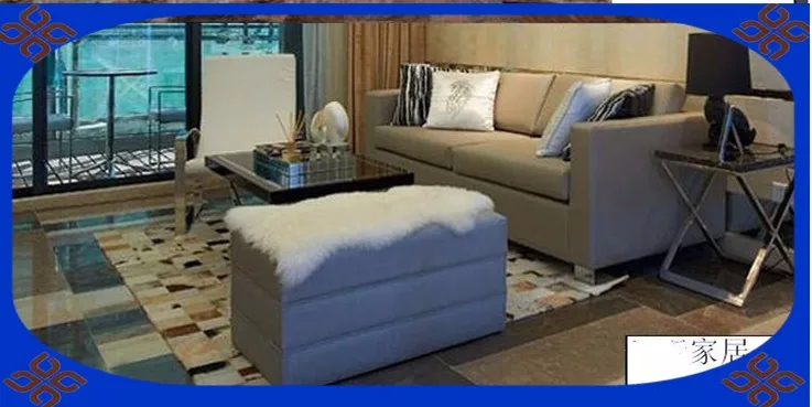 

free delivery 100% natural cowhide leather carpet dealers