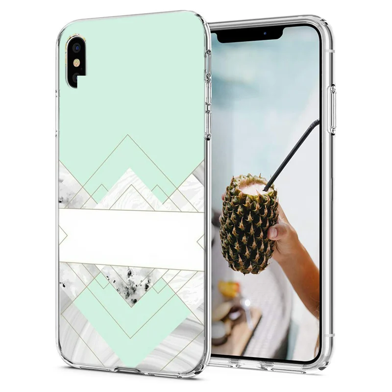 Чехол для iPhone X XS XR Мягкий Силиконовый ТПУ с цветочным орнаментом в цветочек