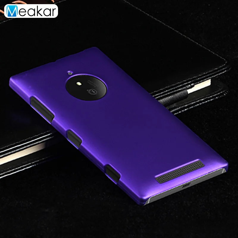 purple Матовая Пластик Coque 5.0For Nokia Lumia 830 чехол с подставкой и отделениями для карт для Nokia Lumia 830 RM-984 RM 984 телефона чехол-лента на заднюю панель - Цвет: purple