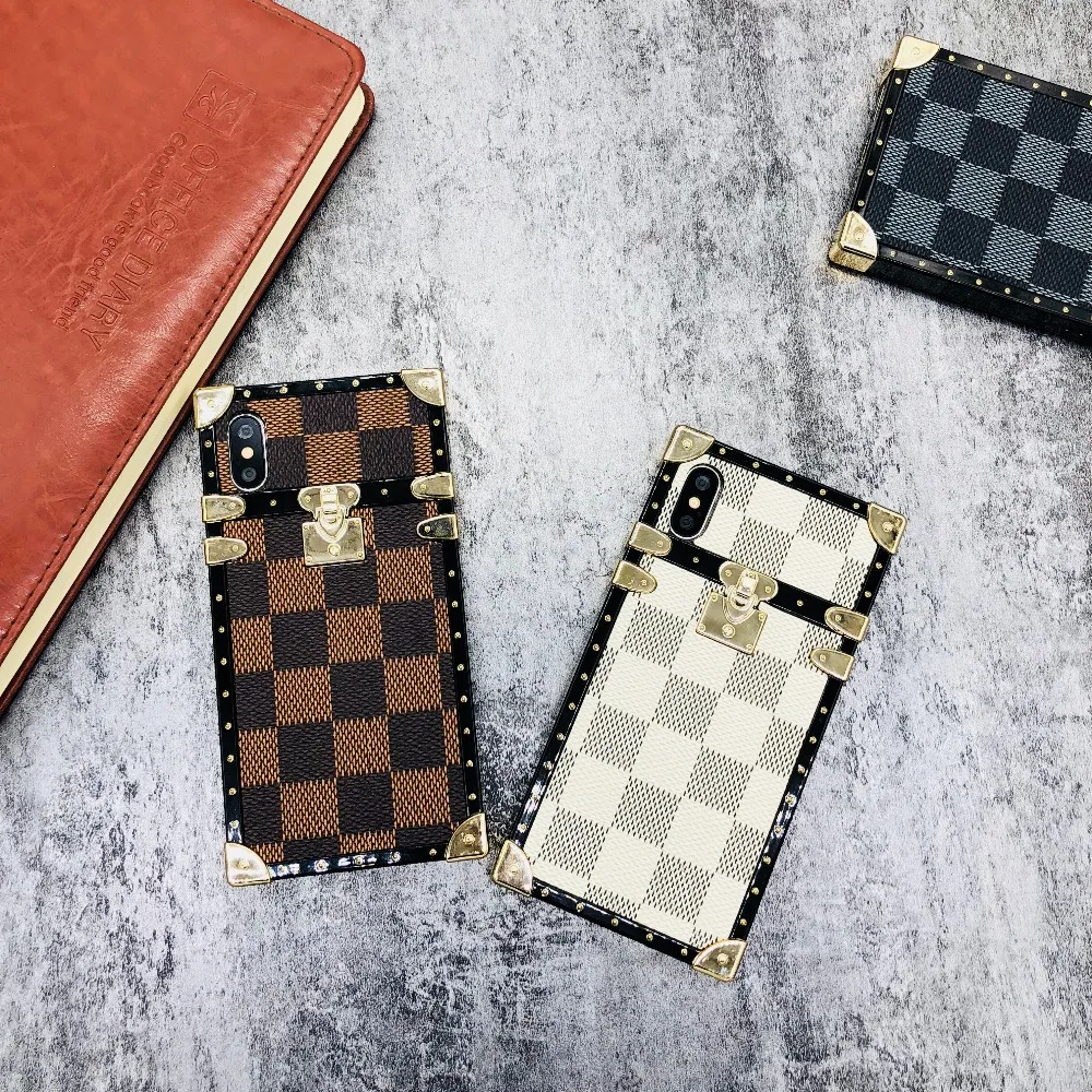 Телефон чехлы для iPhone X XS XR XSMAX 6 7 8 плюс Винтаж Роскошные модные квадратный