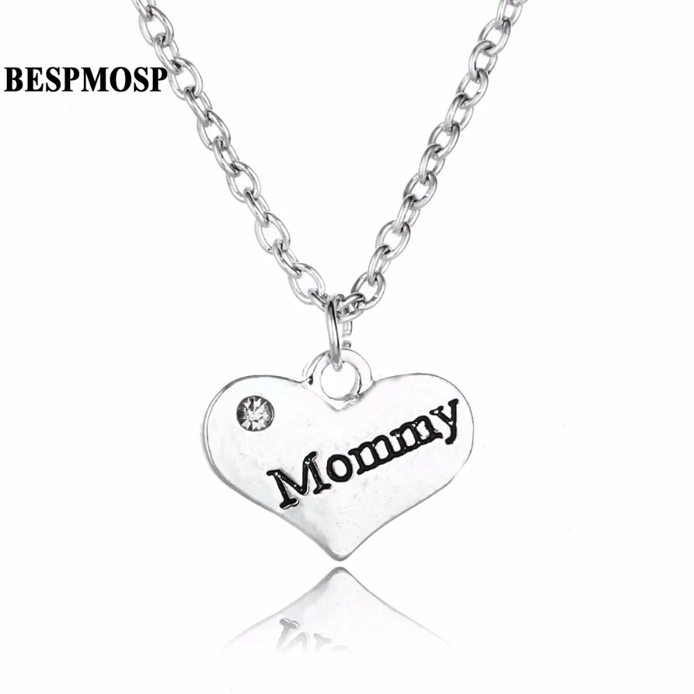 

Bespmosp 24 шт./лот, оптовая продажа, лидер продаж, модное ожерелье с подвеской из страз для мам, ожерелье с подвеской на день семьи, День матери, юв...